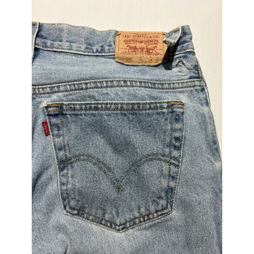 Levis 550 Relaxed Fit Jeans Mens 42x30 Blue Medium Wash Denim 550-0216